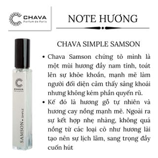 NƯỚC HOA MINI SIMPLE SAMSON 10ML PHONG CÁCH XỊT - CHAVA