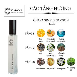 NƯỚC HOA MINI SIMPLE SAMSON 10ML PHONG CÁCH XỊT - CHAVA