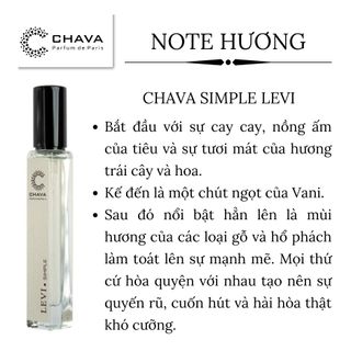 NƯỚC HOA MINI SIMPLE LEVI 10ML PHONG CÁCH XỊT - CHAVA