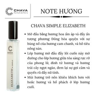 NƯỚC HOA MINI SIMPLE ELIZABETH 10ML PHONG CÁCH XỊT - CHAVA