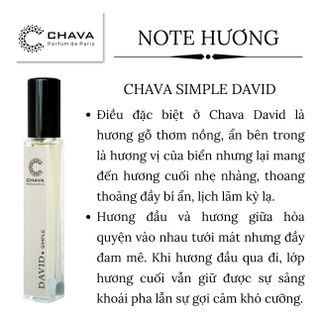 NƯỚC HOA MINI SIMPLE DAVID 10ML PHONG CÁCH XỊT - CHAVA