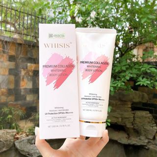 Kem dưỡng body, chống nắng WHISIS Premium Collagen Whitening Body Lotion 200ml
