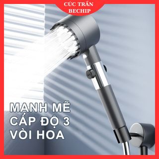 Vòi hoa sen, vòi nhà tắm Turbo tăng áp lực nước 3 in1 có 3 chế độ hỗ trợ tăng lực nước phun sương CTB786 - BECHIP giá sỉ