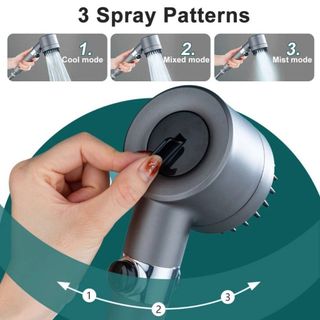 Vòi hoa sen, vòi nhà tắm Turbo tăng áp lực nước 3 in1 có 3 chế độ hỗ trợ tăng lực nước phun sương CTB786 - BECHIP