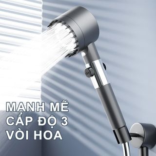 Vòi hoa sen, vòi nhà tắm Turbo tăng áp lực nước 3 in1 có 3 chế độ hỗ trợ tăng lực nước phun sương CTB786 - BECHIP