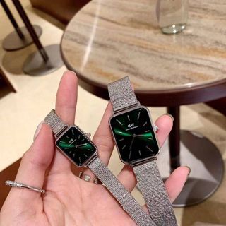 SALE ĐỒNG HỒ NAM THỜI TRANG D.W DÂY LƯỚI MẶT CHỮ NHẬT 1
