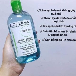 🌹 Nước tẩy trang Bioderma xanh cho da dầu mụn 500ml hàng super full team