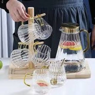Bộ bình cốc thủy tinh chịu nhiệt cao cấp hình mũi khế