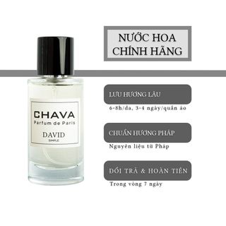 NƯỚC HOA SIMPLE DAVID 50ML PHONG CÁCH XỊT - CHAVA giá sỉ