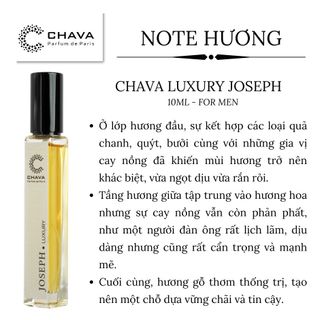 NƯỚC HOA MINI LUXURY JOSEPH 10ML PHONG CÁCH XỊT – CHAVA