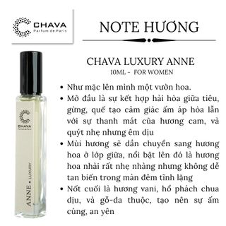 NƯỚC HOA MINI LUXURY ANNE 10ML PHONG CÁCH XỊT - CHAVA