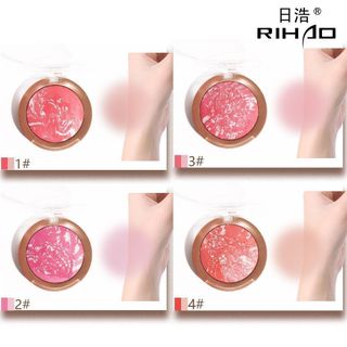 Má hồng RIHAO Blush Tự Nhiên Làm Sáng Da Tông Màu Làm Nổi Bật Trang Điểm