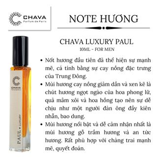 NƯỚC HOA MINI LUXURY PAUL 10ML PHONG CÁCH XỊT – CHAVA