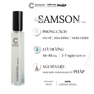 SET 2 SẢN PHẨM NƯỚC HOA CHAVA SIMPLE 10ML + SON SÁP LÌ ROSY SWEETLOVE