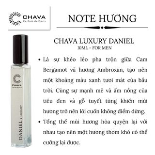 NƯỚC HOA MINI LUXURY DANIEL 10ML PHONG CÁCH XỊT – CHAVA
