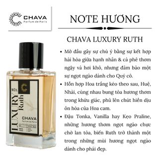 NƯỚC HOA LUXURY RUTH 50ML PHONG CÁCH XỊT - CHAVA