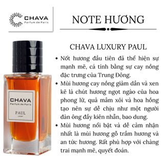 NƯỚC HOA LUXURY PAUL 50ML PHONG CÁCH XỊT - CHAVA