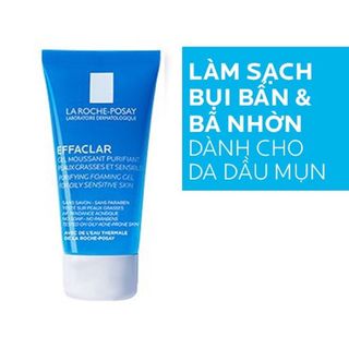 Gel Rửa Mặt Tạo Bọt Làm Sạch Cho Da Dầu Và Nhạy Cảm La Roche-Posay Effaclar Purifying Foaming Gel 15ml Minisize