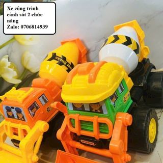 Đồ chơi trẻ em Xe công trình cảnh sát 2 công dụng