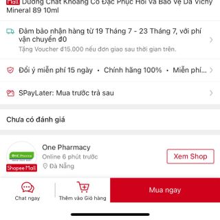 Vichy Dưỡng Chất Khoáng Cô Đặc Phục Hồi Và Bảo Vệ Da Vichy Mineral 89 10ml