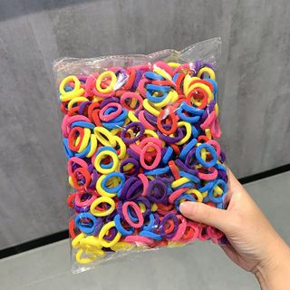 TÚI KHOẢNG 500 SỢI (100GR) CHUN BUỘC TÓC VẢI CHO BÉ 2CM - SỈ ĐƯỢC CHỌN MÀU