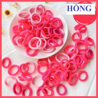 TÚI KHOẢNG 500 SỢI (100GR) CHUN BUỘC TÓC VẢI CHO BÉ 2CM - SỈ ĐƯỢC CHỌN MÀU
