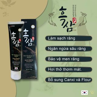 Kem Đánh Răng Hắc Sâm (Black ginseng Toothpaste) Hàn Quốc 150gr giá sỉ