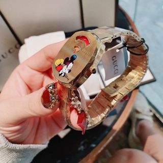 HOT SALE ĐỒNG HỒ SIÊU CẤP GU CII MẶT MICKEY DISNEY DÂY THÉP 2