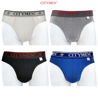 Hộp 5 Quần Lót Nam Vải Cotton 4 Chiều Lưng Dệt Chữ CITYMEN - Xưởng May - Bán Sỉ