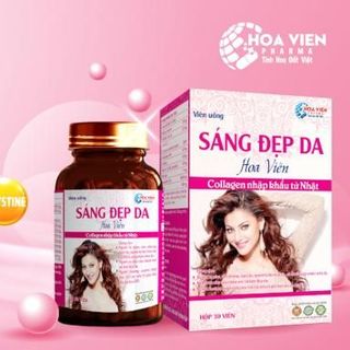 Viên uống Sáng Đẹp Da Hoa Viên - Bổ sung collagen, chống lão hóa da, giảm nám da, tàn nhang, giúp da sáng đẹp, mềm mịn