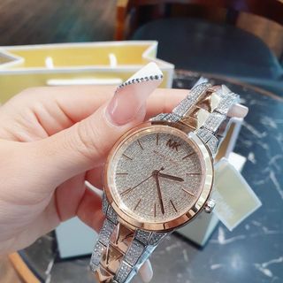 ĐỒNG HỒ NỮ CAO CẤP M KORS RUNWAY MERCER SIZE 38MM ĐÍNH FULL ĐÁ 1