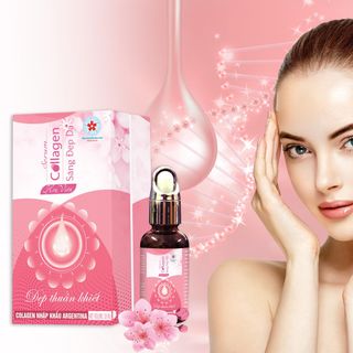 Serum Collagen Sáng Đẹp Da Hoa Viên, dưỡng ẩm da, làm mờ các vết thâm, nám