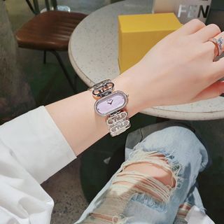 ĐỒNG HỒ NỮ CAO CẤP FENZI DÂY THÉP LOGO MẶT BẦU VIỀN ĐÁ XẢ KHO 8