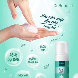 Sữa rửa mặt tạo bọt Dr. Beautin Foam Cleanser - SẠCH BỤI BẨN - KIỂM SOÁT DẦU - DƯỠNG TRẮNG DA - NGỪA MỤN
