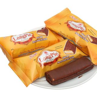 Bánh longpie Hải Hà kem marshmallow phủ socola gói 216g (12 cái)