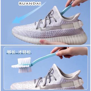 Bàn Chải Chà Giày Lông Mềm Cán Dài Năm Mặt Đa Năng
