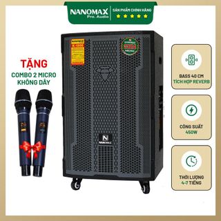 Loa Kéo Nanomax K-1200 Bass 40cm 450w Karaoke Bluetooth giá sỉ