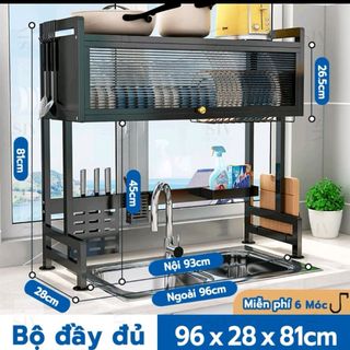Kệ đựng bát đĩa Trên Bồn Rửa Bát Cao Cấp Đa Năng Tầng Kệ Để Chén Đĩa Trên Bồn Rửa Bát