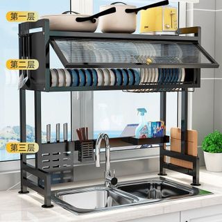 Kệ đựng bát đĩa Trên Bồn Rửa Bát Cao Cấp Đa Năng Tầng Kệ Để Chén Đĩa Trên Bồn Rửa Bát