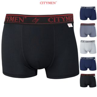 Quần Lót Nam Boxer Vải Thun Lạnh 4 Chiều Lưng Dệt Chữ CITYMEN - Xưởng May - Bán Sỉ