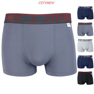 Quần Lót Nam Boxer Vải Thun Lạnh 4 Chiều Lưng Dệt Chữ CITYMEN - Xưởng May - Bán Sỉ