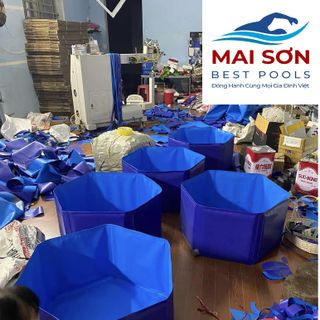 Bể lục giác tự đứng, Bể Bạt Nuôi Cá Koi Không Khung Gấp Gọn Cao Cấp - Thương Hiệu Mai Sơn Bestpools