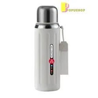 Bình giữ nhiệt inox 316 ZY-013 dung tích 600m có cốc uống kèm theo, nắp bật, lưới lọc, quai xách, đáy lót cao su