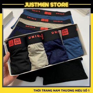 ￼Combo 4 Quần lót nam mềm mại co giãn 4 chiều, Sịp nam đùi Đồ lót tam chất cotton cao cấp - JUSTMEN ma2 giá sỉ