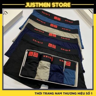 Combo 4 Quần lót nam mềm mại co giãn 4 chiều, Sịp nam đùi Đồ lót tam chất cotton cao cấp - JUSTMEN ma2