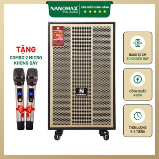 Loa Kéo Nanomax S-900 Bass 30cm 420w Karaoke Bluetooth giá sỉ