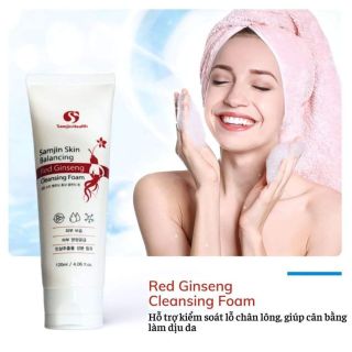 Sữa rửa mặt Hồng sâm SAMJIN Hàn Quốc 120ml