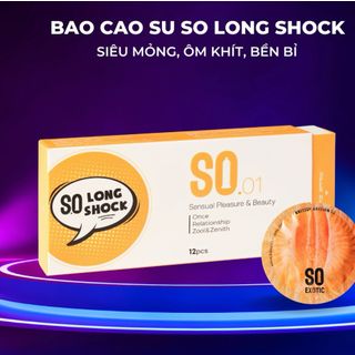 Bao cao su SO LONG SHOCK size 52mm siêu mỏng, kéo dài giá sỉ