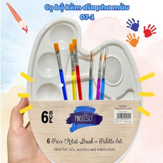 Bộ cọ kèm dĩa pha màu 071 giá sỉ