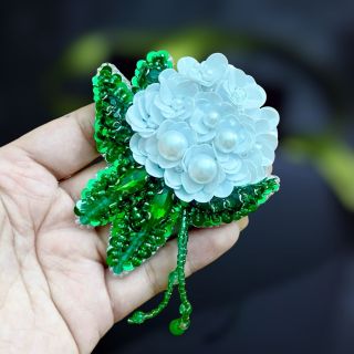 Ghim cài áo thiết kế Riêng Đính Kết thủ Công sang trọng cao cấp dành cho nữ- 11cm